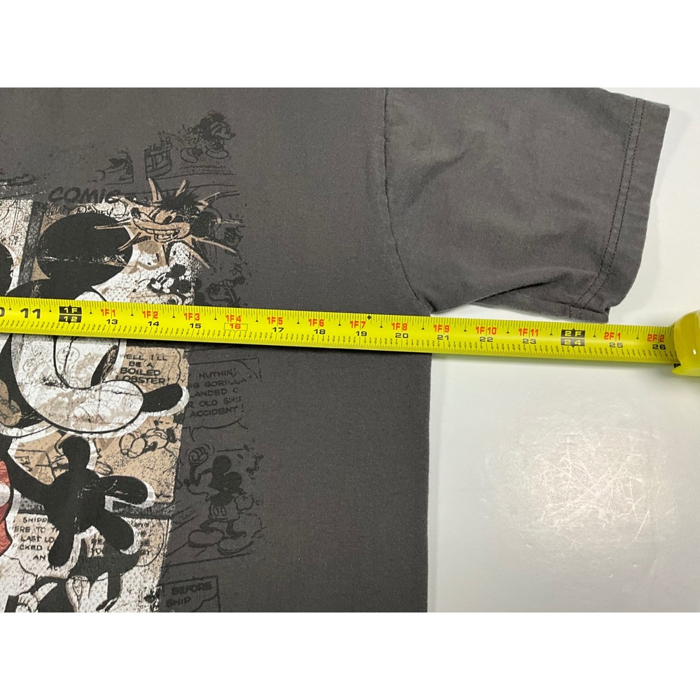 Disney Store Mickey Mouse Graphic T-Shirt Charcoal Gray Comic Strip Mens Medium - Picture 6 of 10